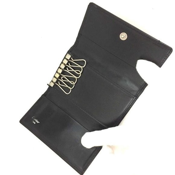 Cartier Black Leather 6 Ring Key Case Key Holder Key Wallet EUC - Picture 5 of 8